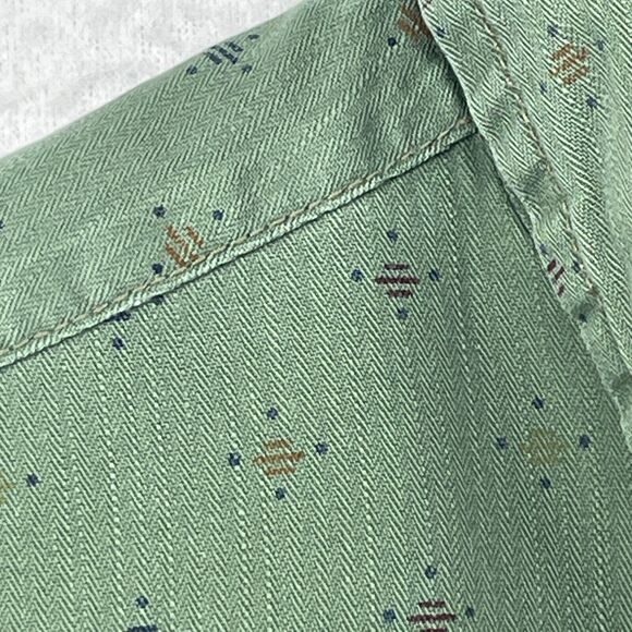 CPO PROVISIONS Shirt Mens M Southwestern Button Down Long Sleeve Cotton Green - Picture 6 of 16